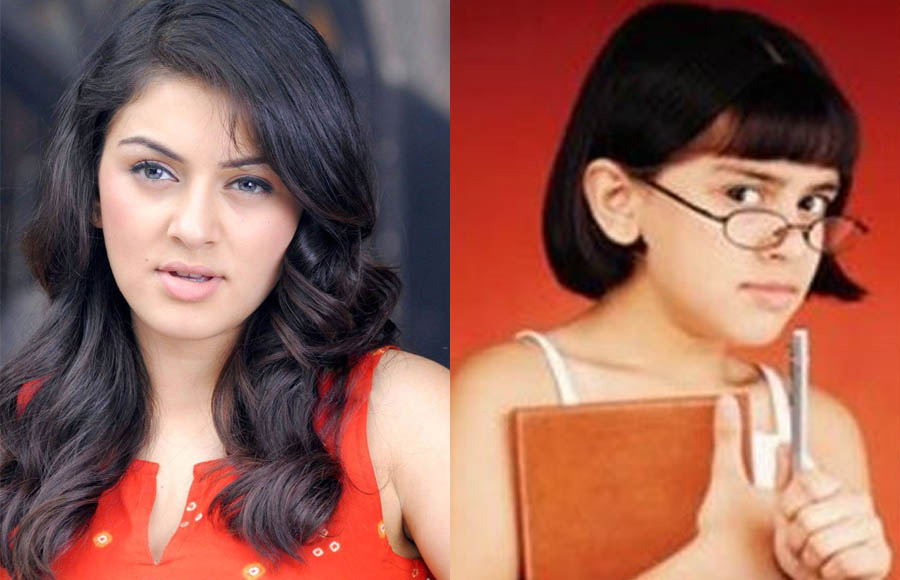 Hansika then and now