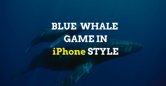 iPhone version of Blue Whale Game