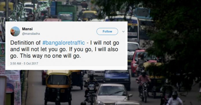 Bengalurians took traffic problems to Twitter